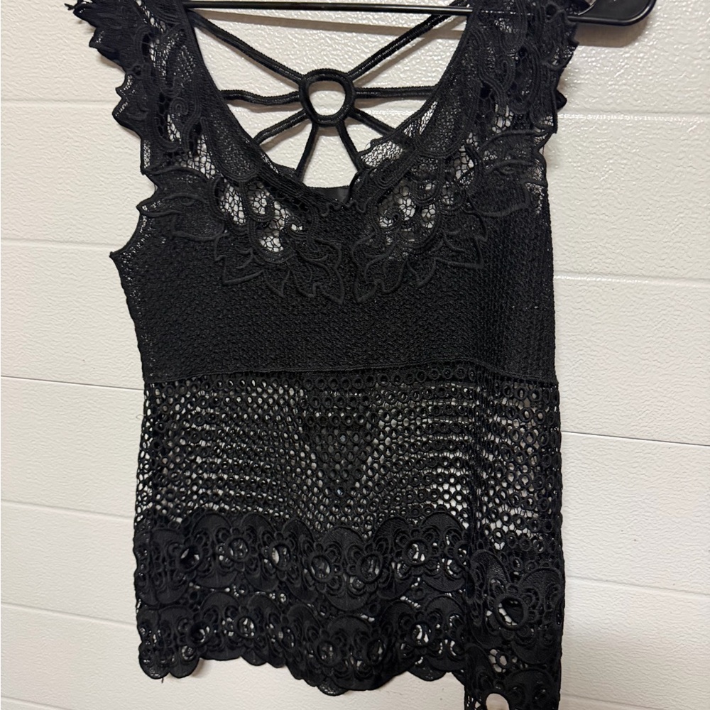 Step In Style Black Lace Top